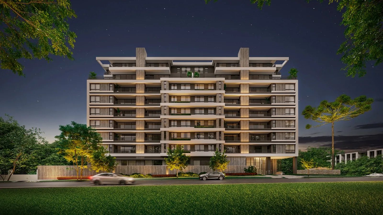 L'ARQ — Fachada Noturna