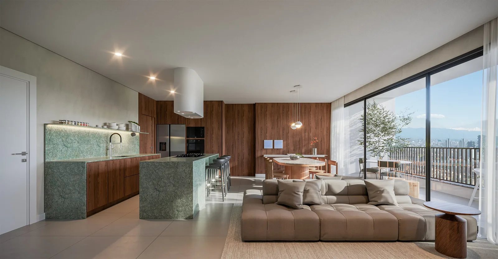 L'ARQ — Apartamento Tipo 132m² - Living