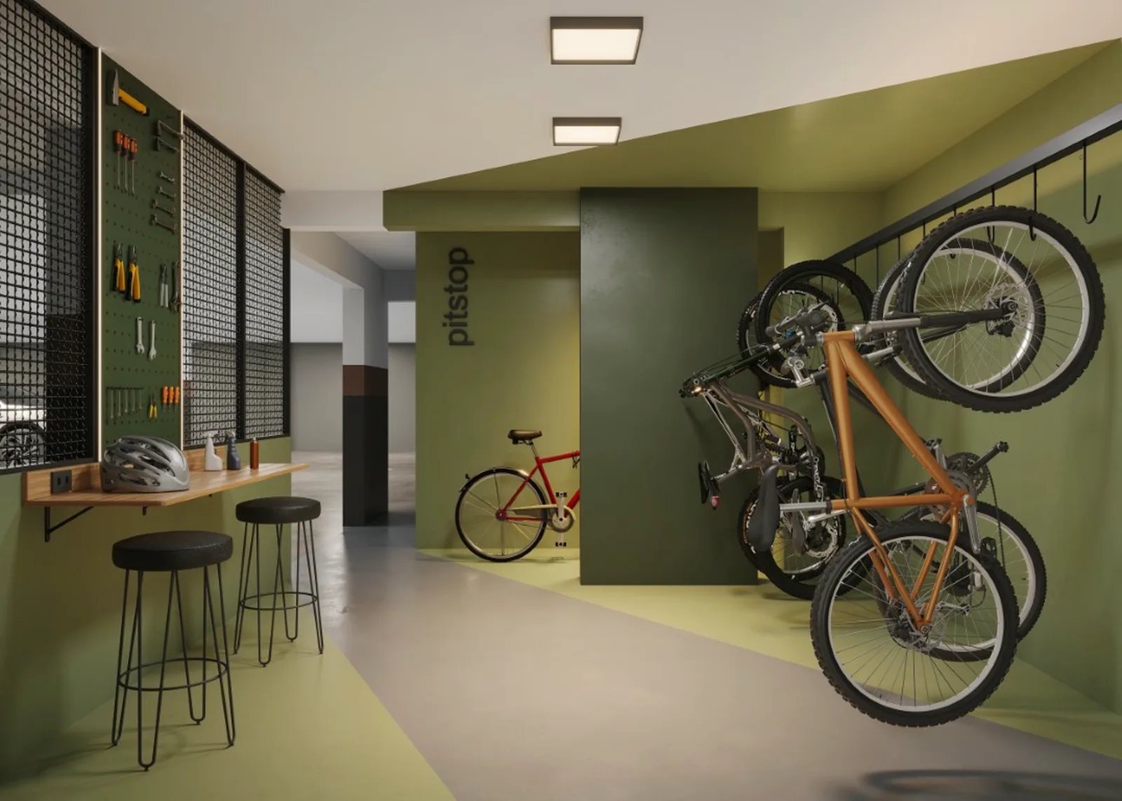 Piazza di Roma — Ciclofficina | Bicicletário + área para manutenção