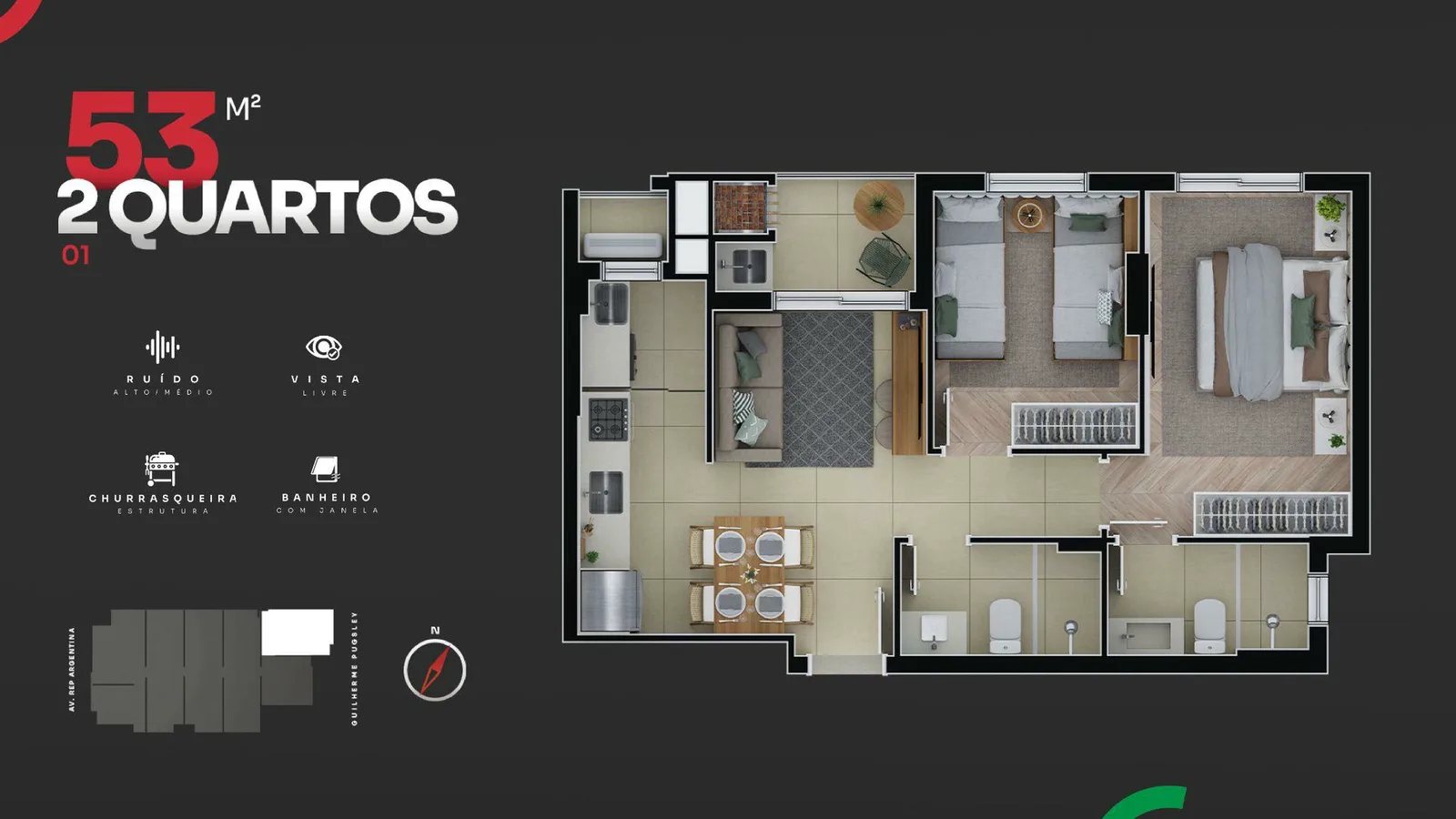 2 Quartos | PAV TIPO