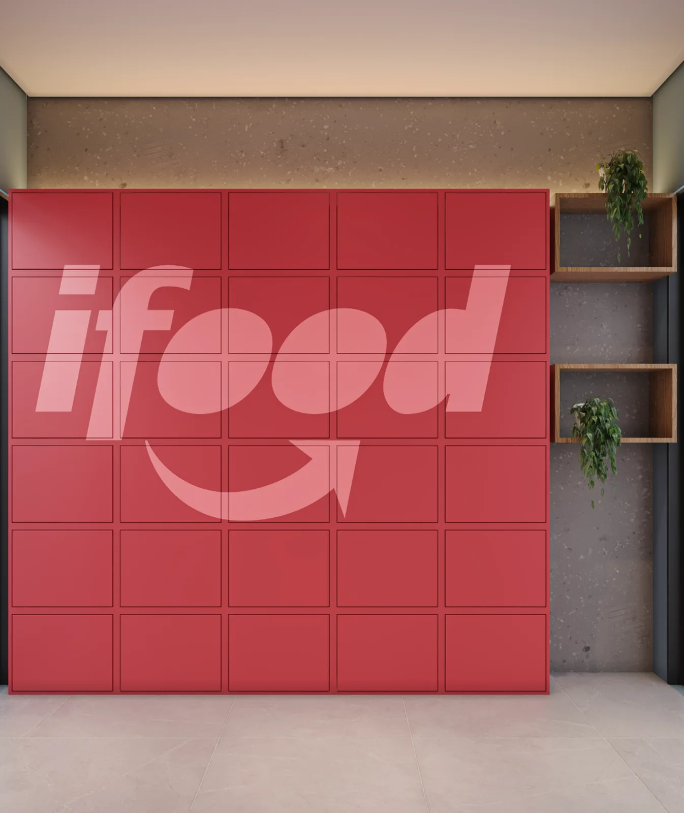 Espaço delivery - armários de recebimento