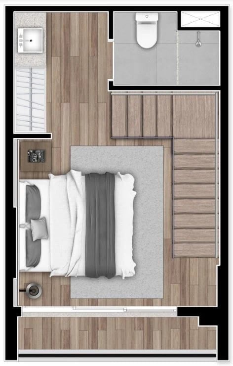 Planta 05 - 44m² - duplex superior