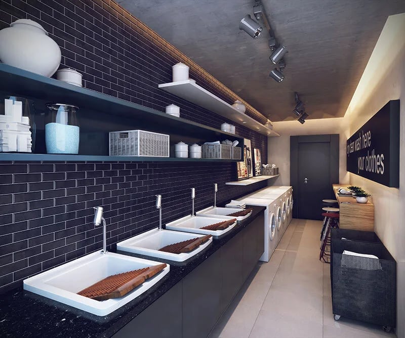 Setin Downtown Genebra — Lavanderia