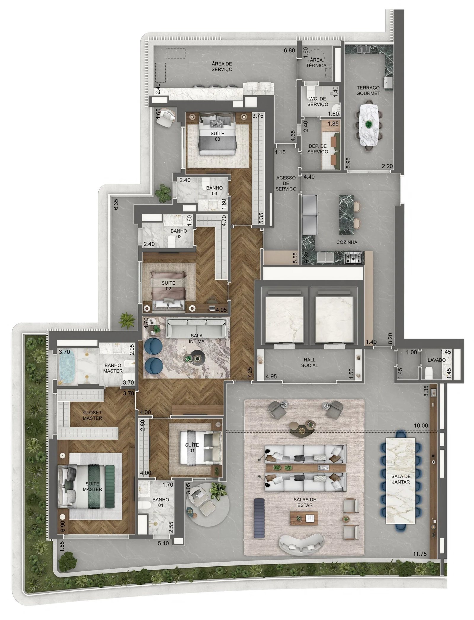 Planta 15 - 4 dorm 403m²