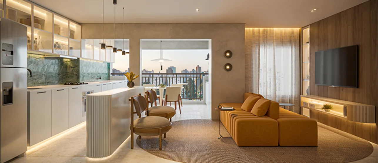Grand Club Home Spaces Alto da Boa Vista - Residencial — Living