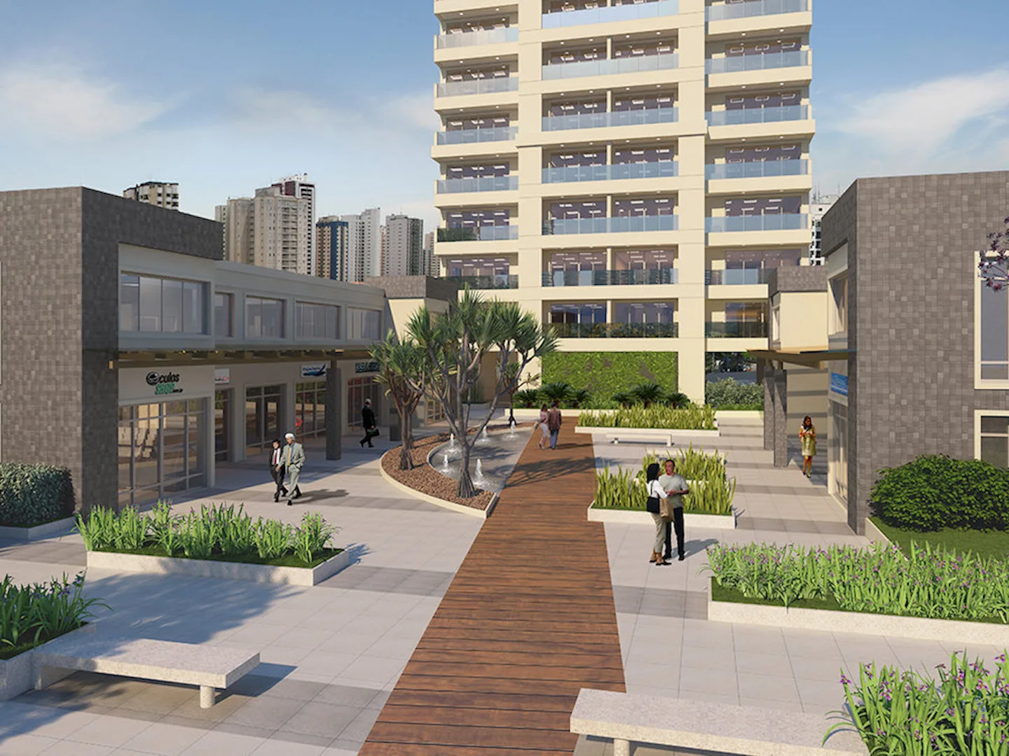 Converge Boulevard Office Mall — Passarela botanica
