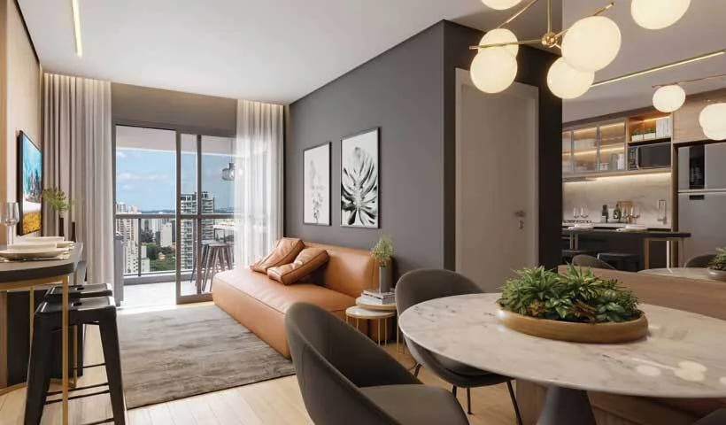 Hub Brooklin by EZ - Residencial — Living