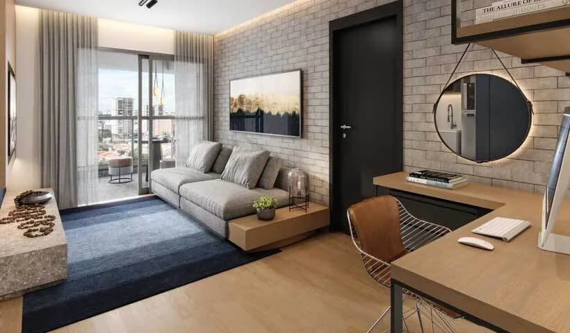 Hub Brooklin by EZ - Residencial — Living