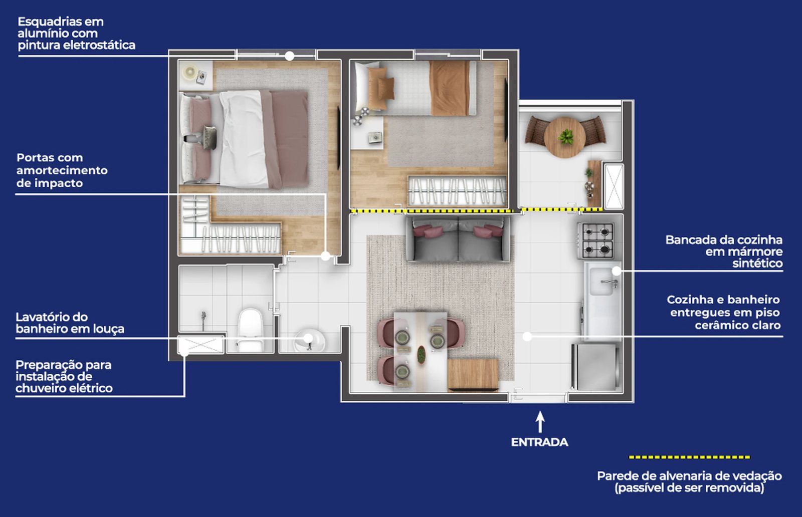 Planta 06 - 2 dorm 33,05m²