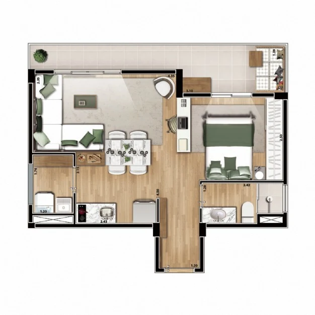Planta 04 - 1 dorm final 7
