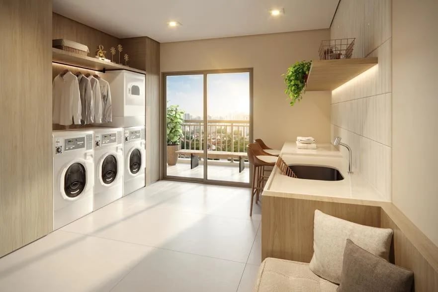 Haddock 885 - Residencial — Lavanderia