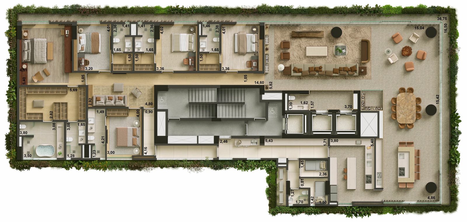 Planta 4 - 5 dorm.