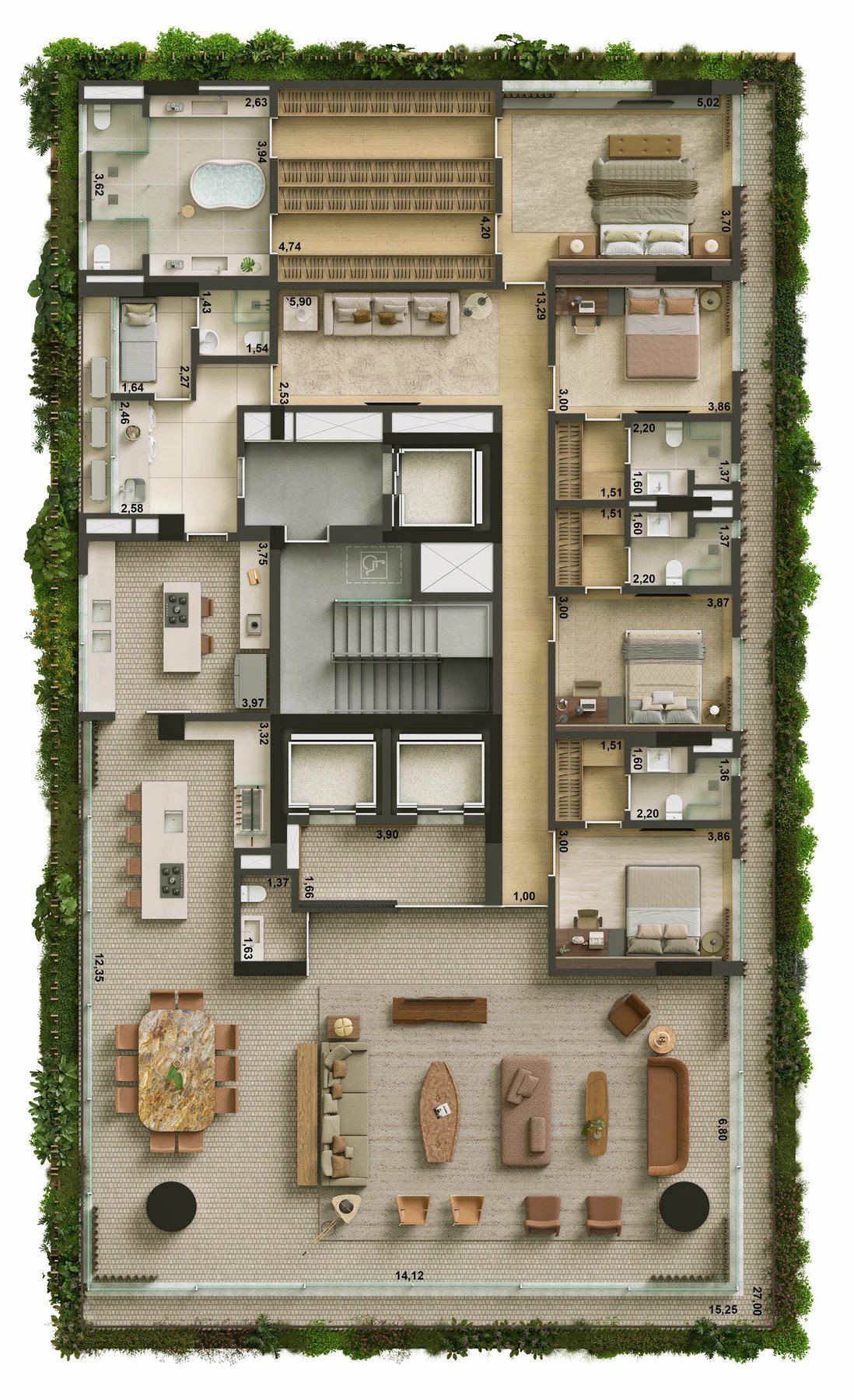Planta 2 - 4 dorm.