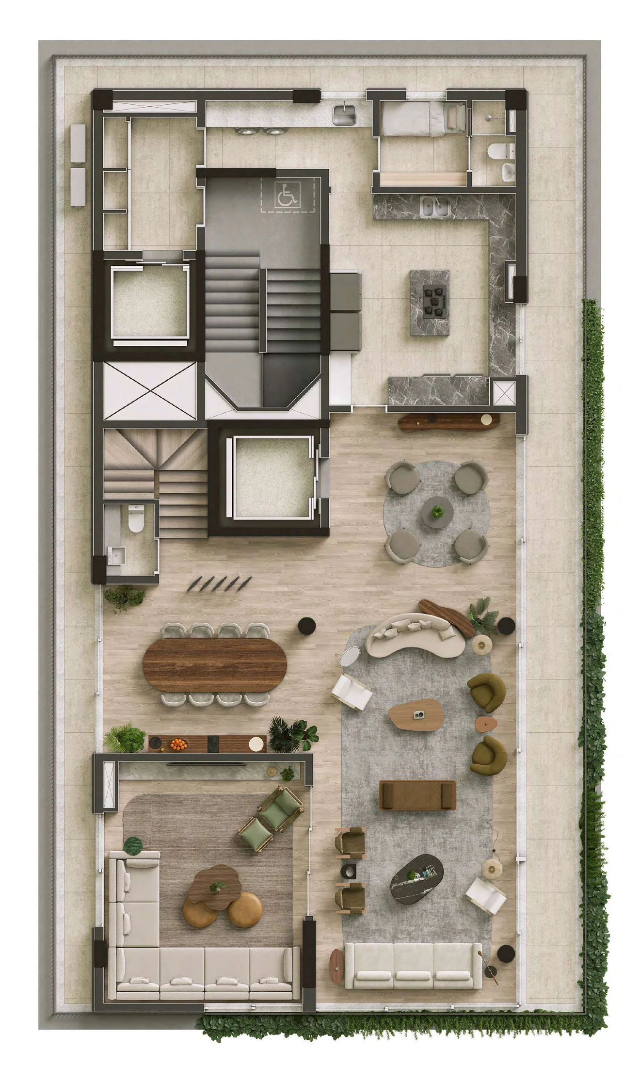 Planta 02 - 4 dorm 514,16m² - triplex - inferior