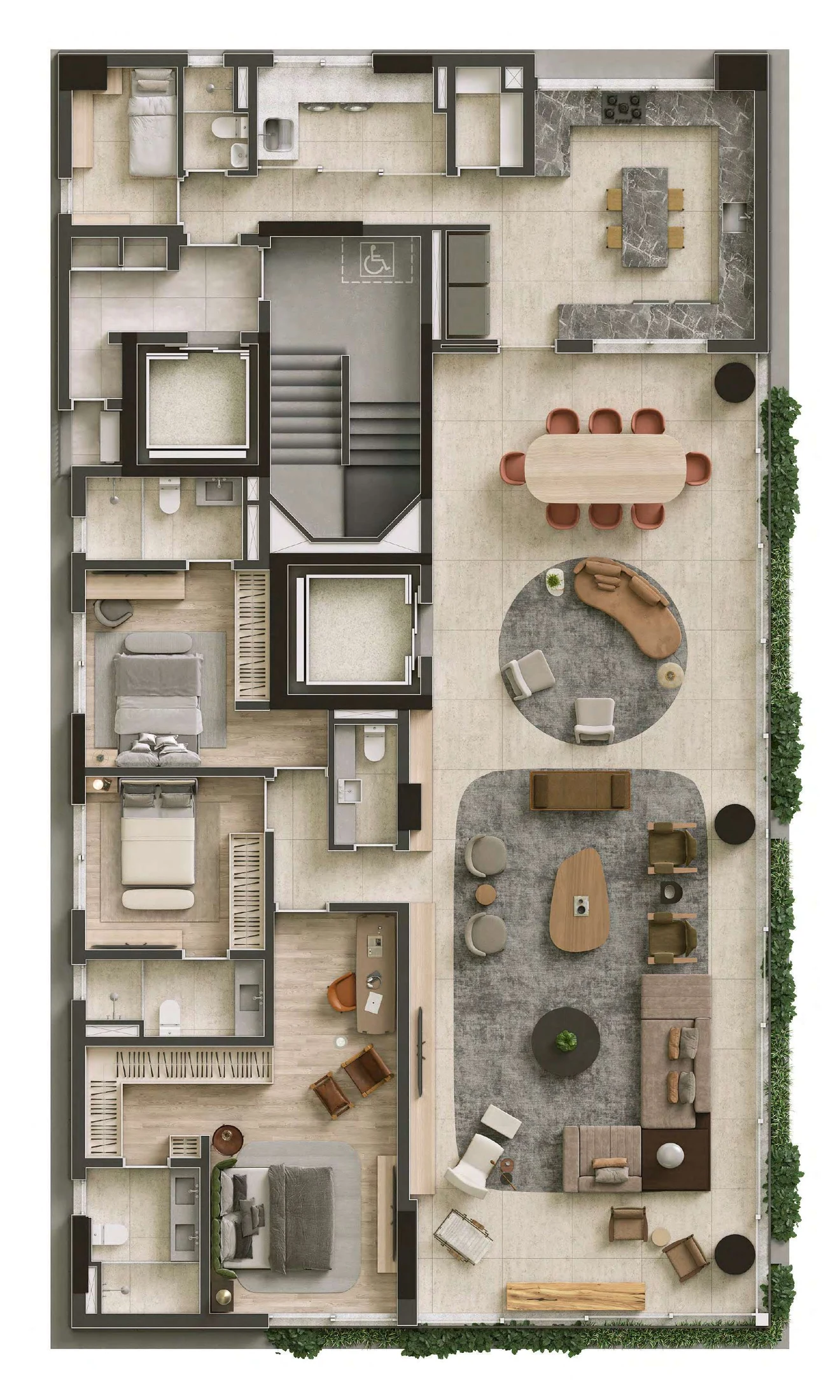 Planta 01 - 3 dorm 237,15m²