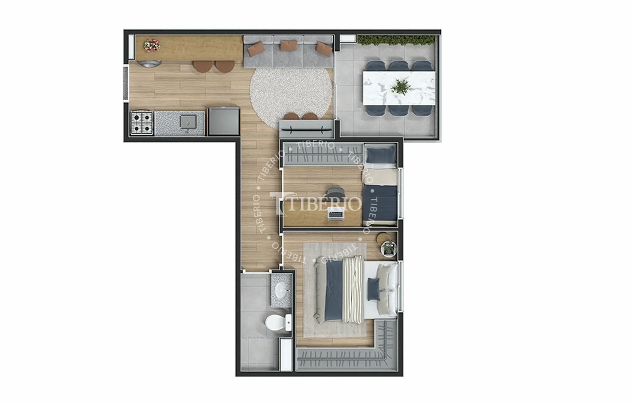 Planta 06 - 2 dorm 41,48m²