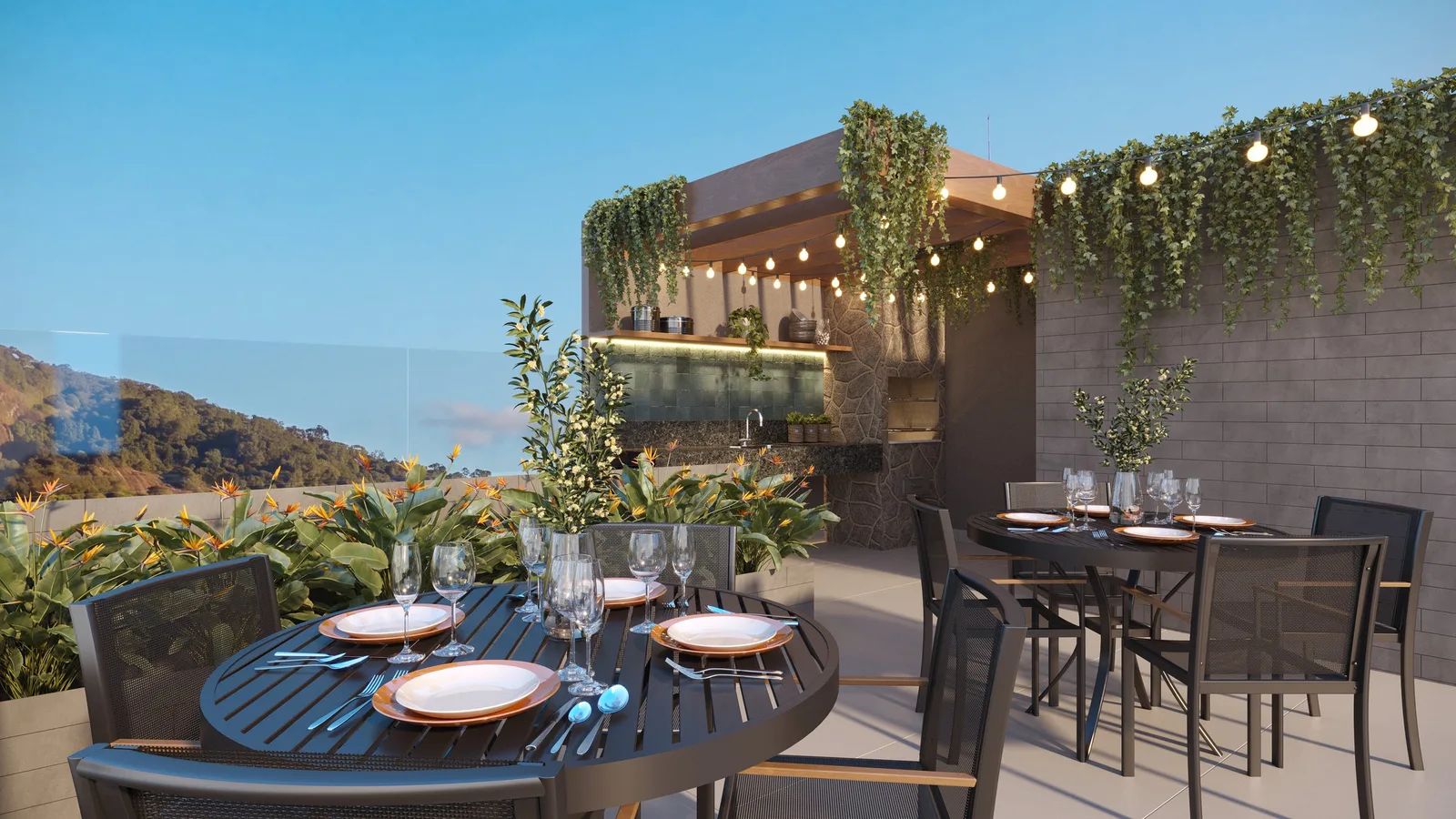 Fevereiro Botafogo Living — 240 churrasqueira