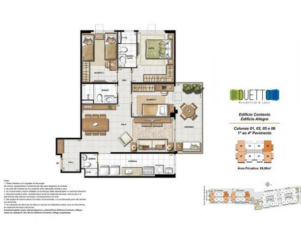 Planta 11 - 3 dorm 89 98m²