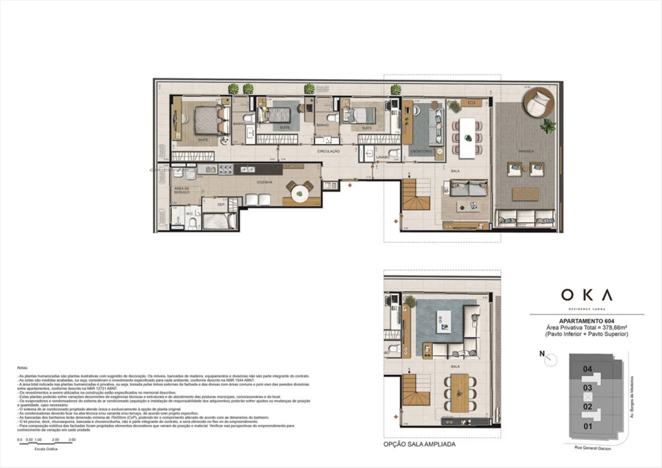 Planta 10 - 4 dorm 378 66m² - cobertura