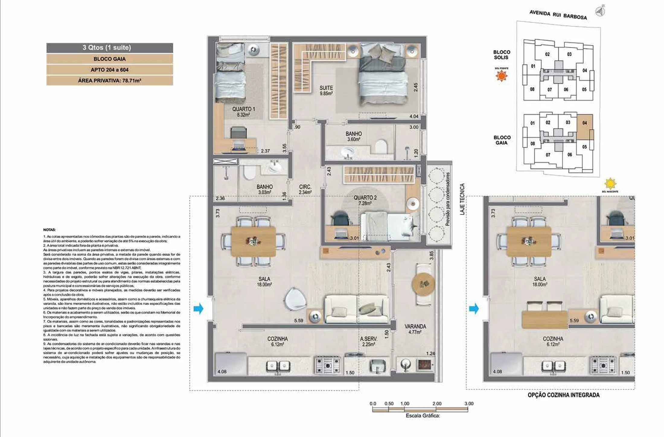 Planta 08 - 3 dorm 78,71m²