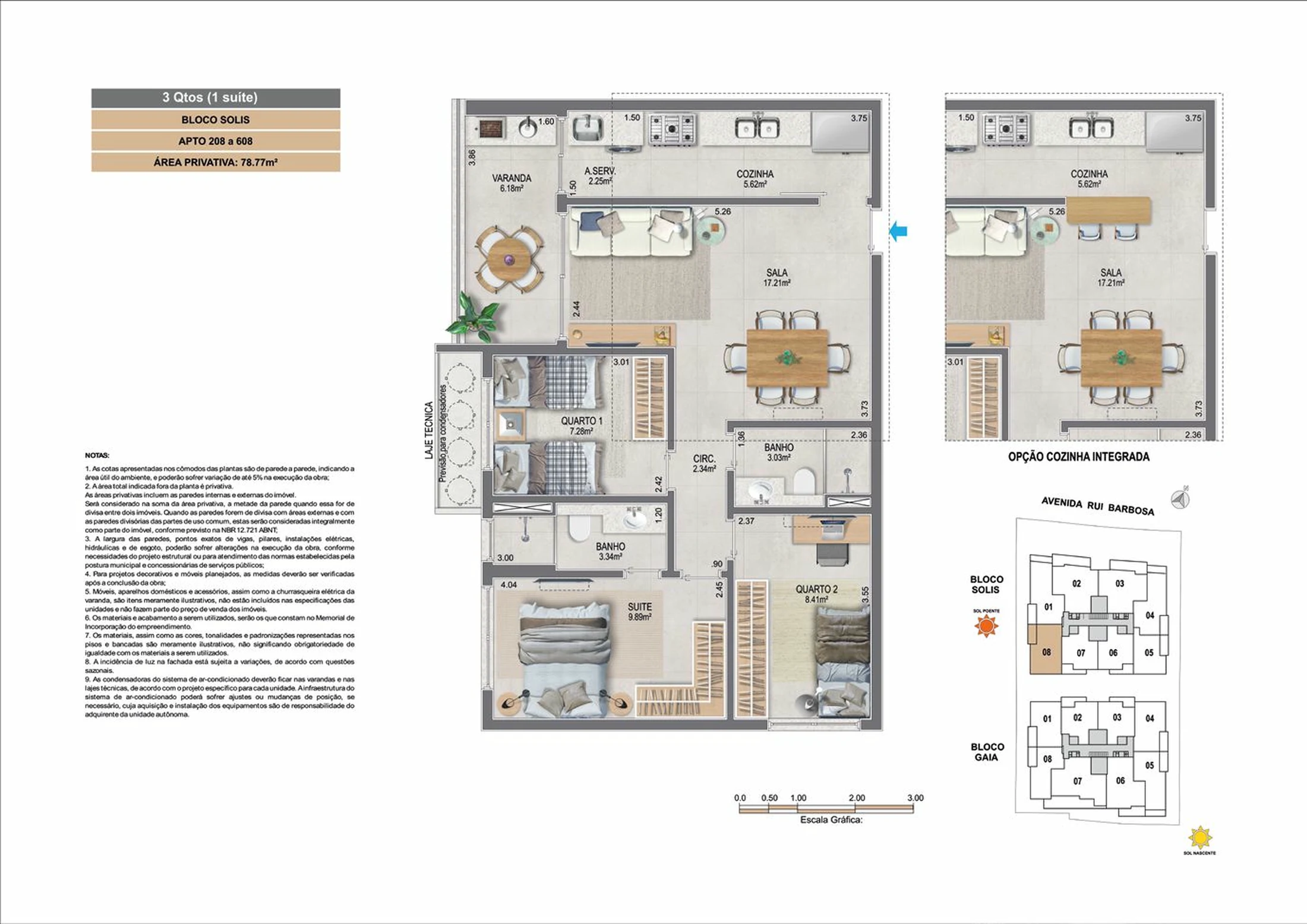 Planta 09 - 3 dorm 78,77m²