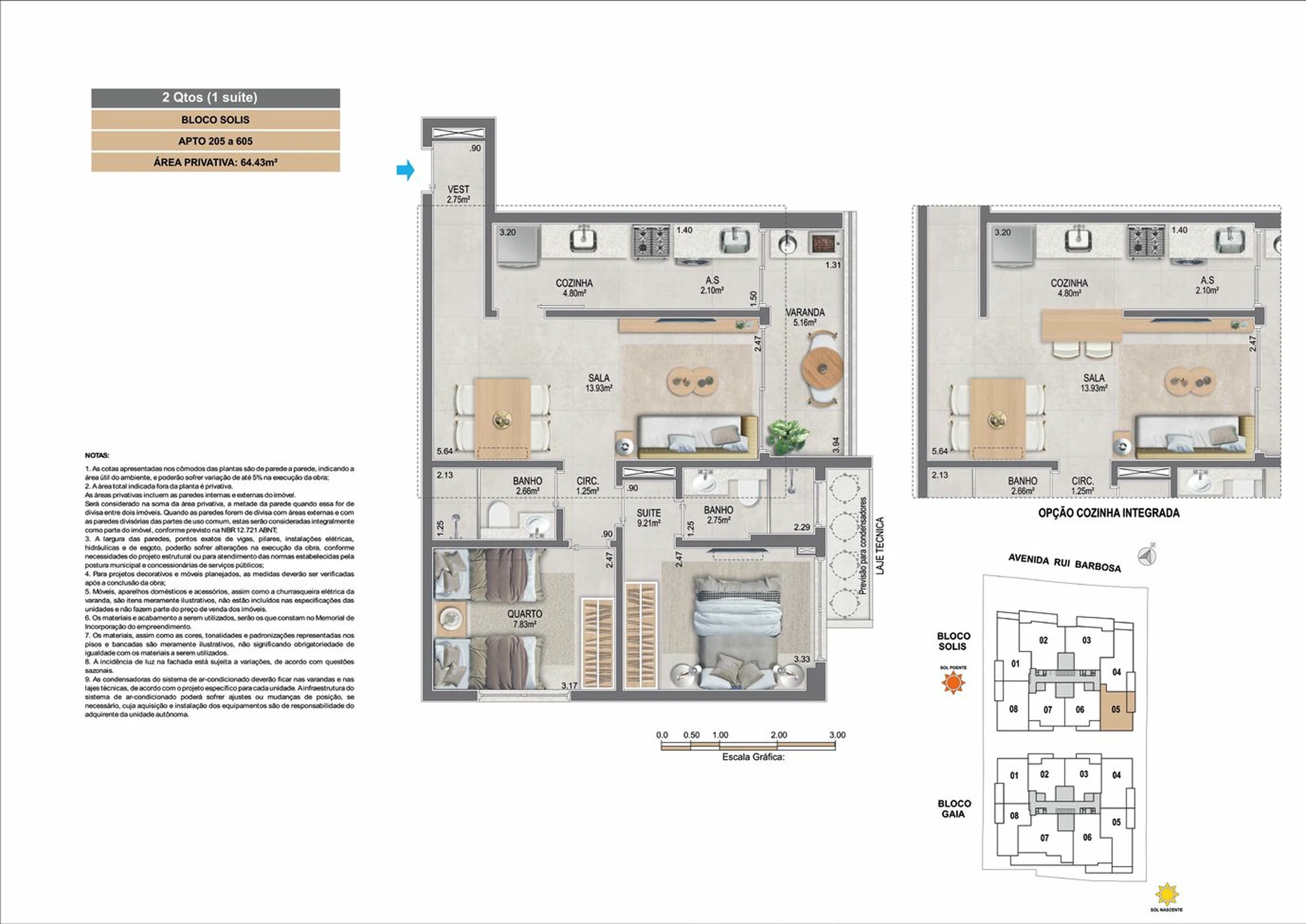 Planta 05 - 2 dorm 68,13m²