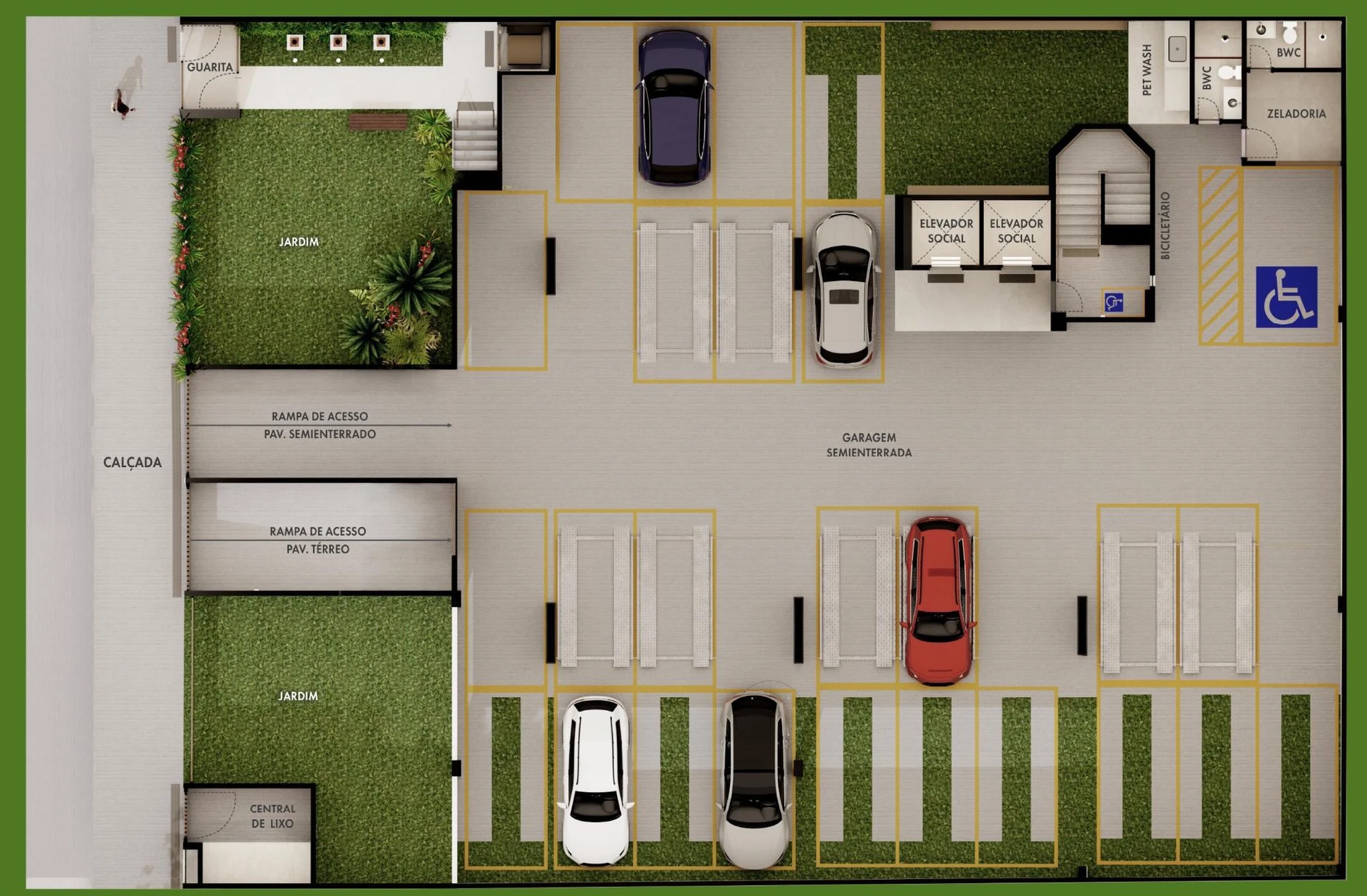 Pavimento garagem