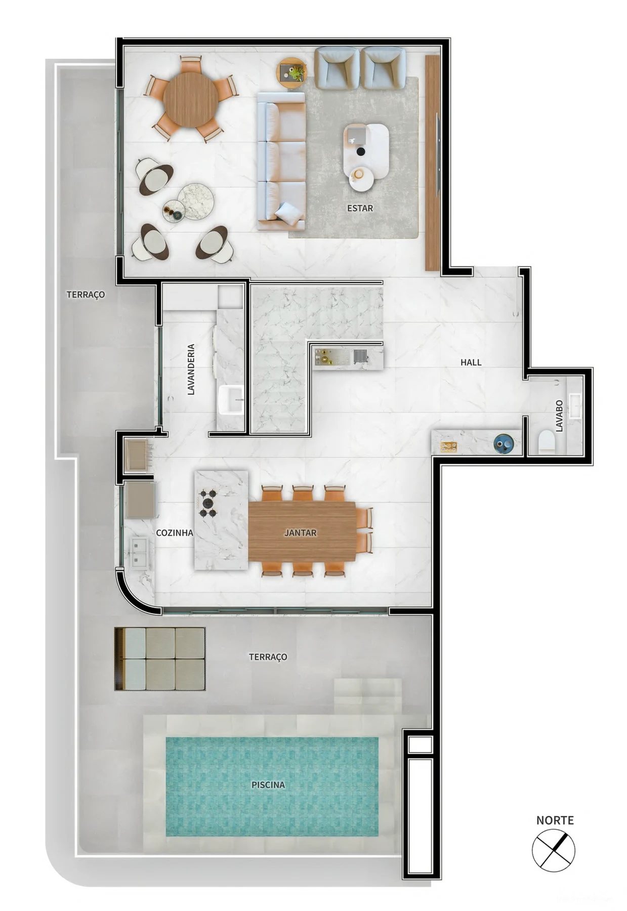 Cobertura Duplex - Pavimento superior