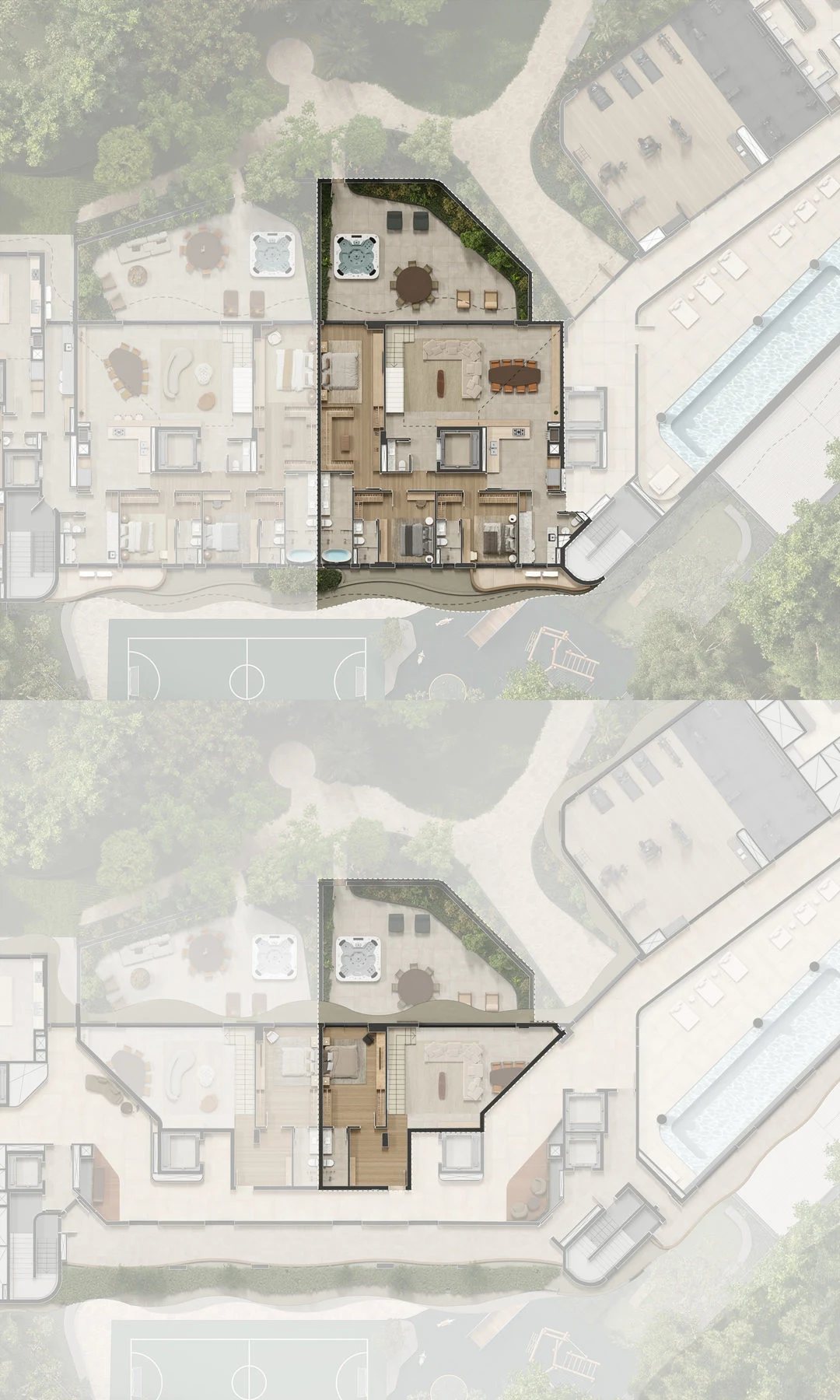 Planta 43 - 4 dorm 325,24m² - garden