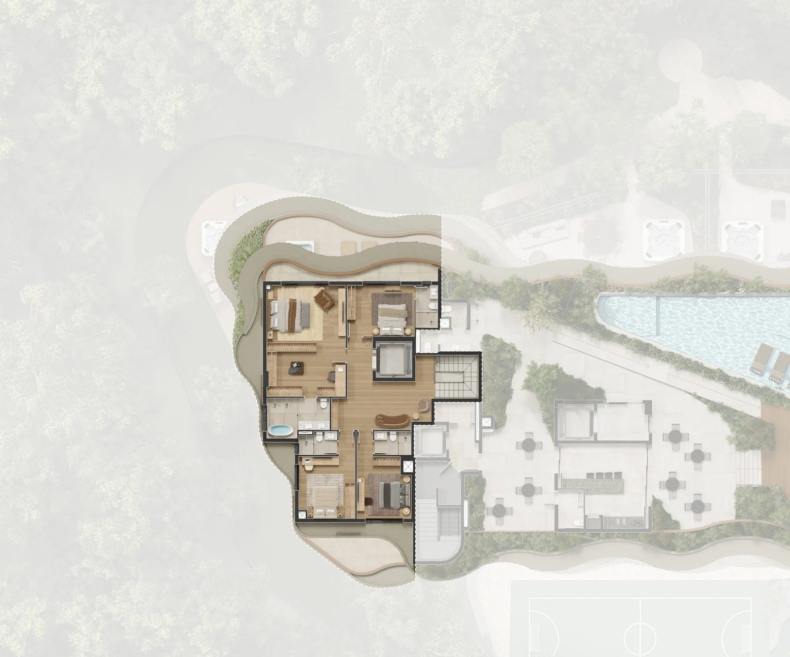 Planta 48 - 4 dorm 354,69m² - cobertura duplex - superior
