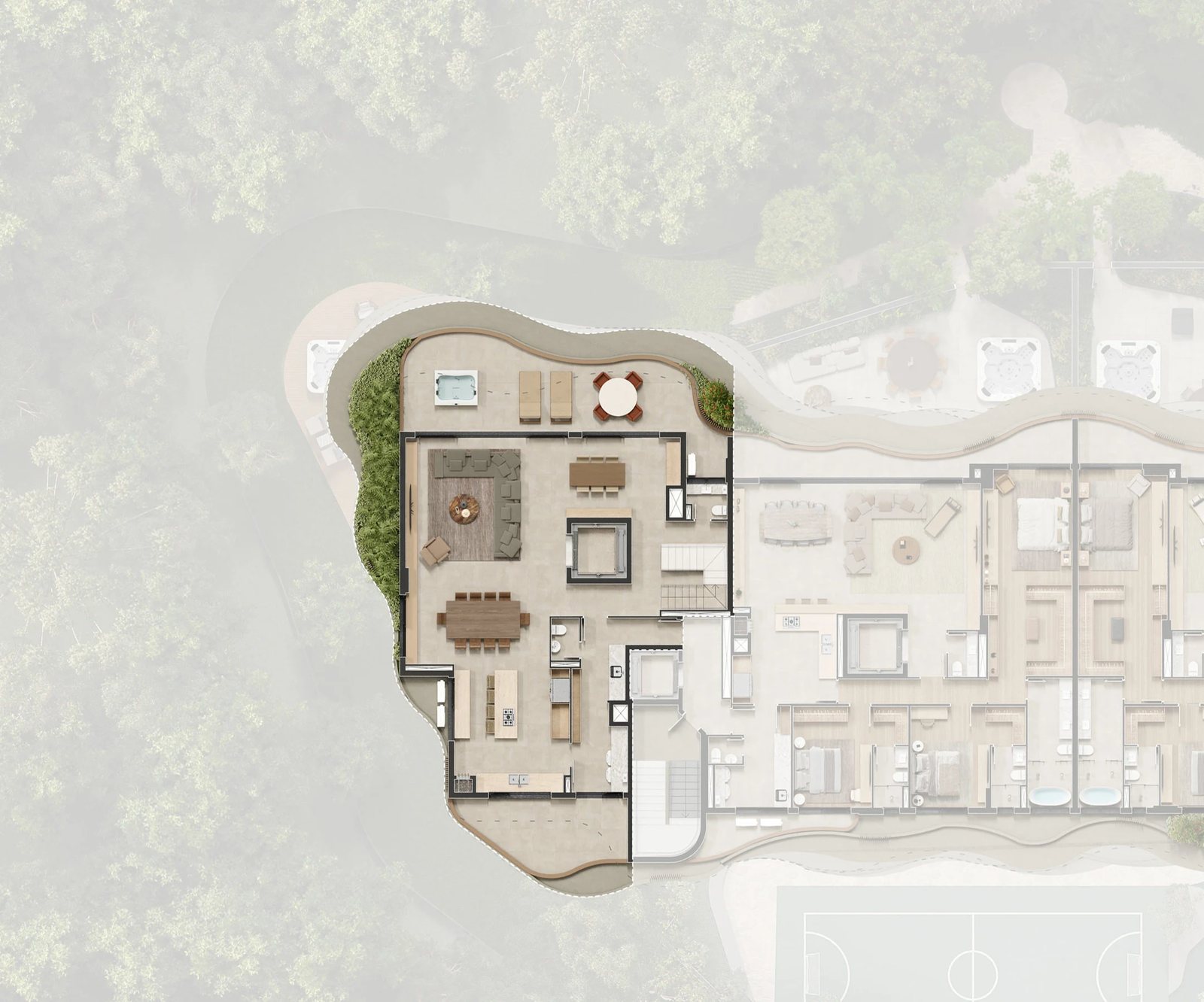 Planta 47 - 4 dorm 354,69m² - cobertura duplex - inferior