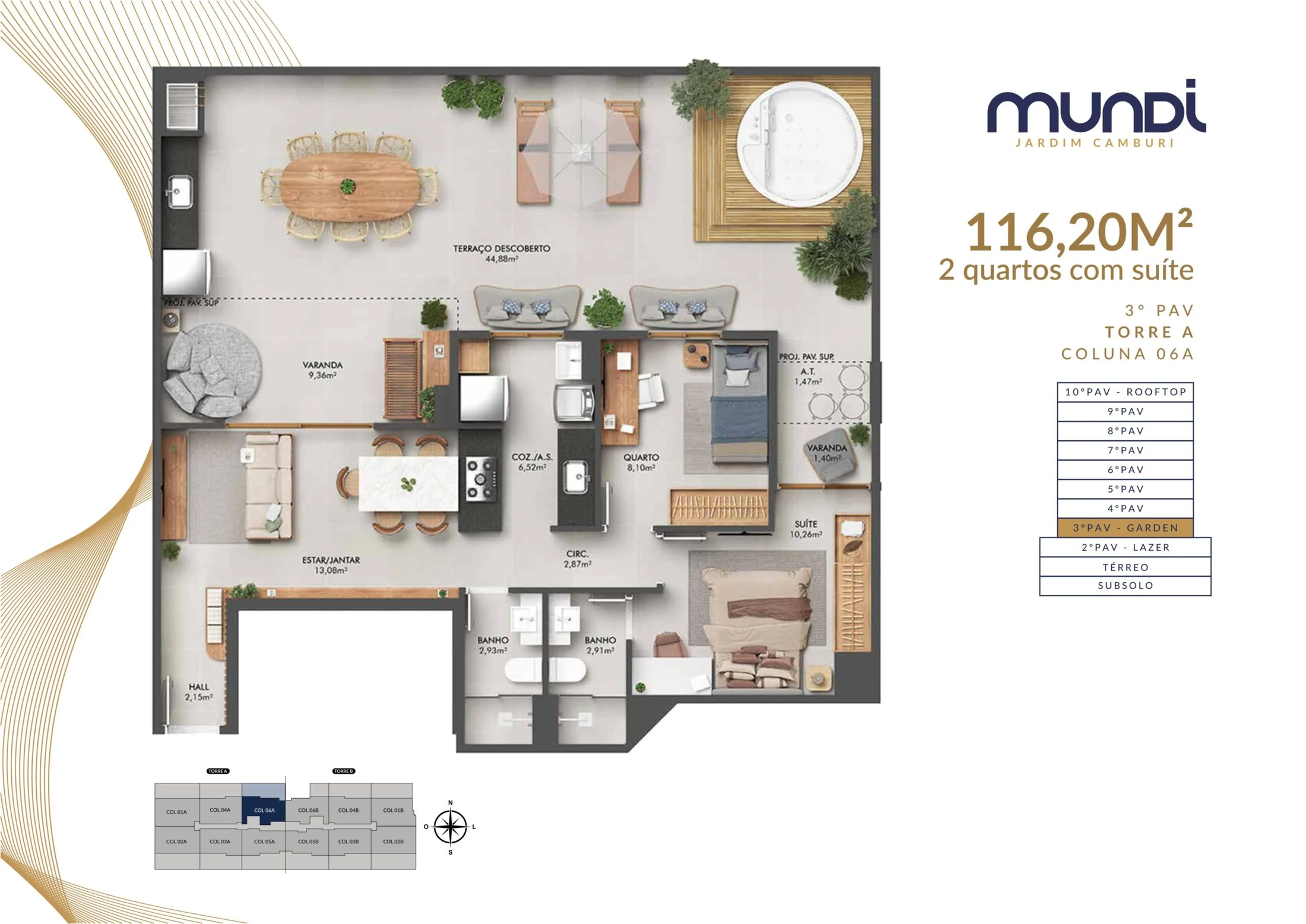 MUNDI Planta Garden Coluna 6A
