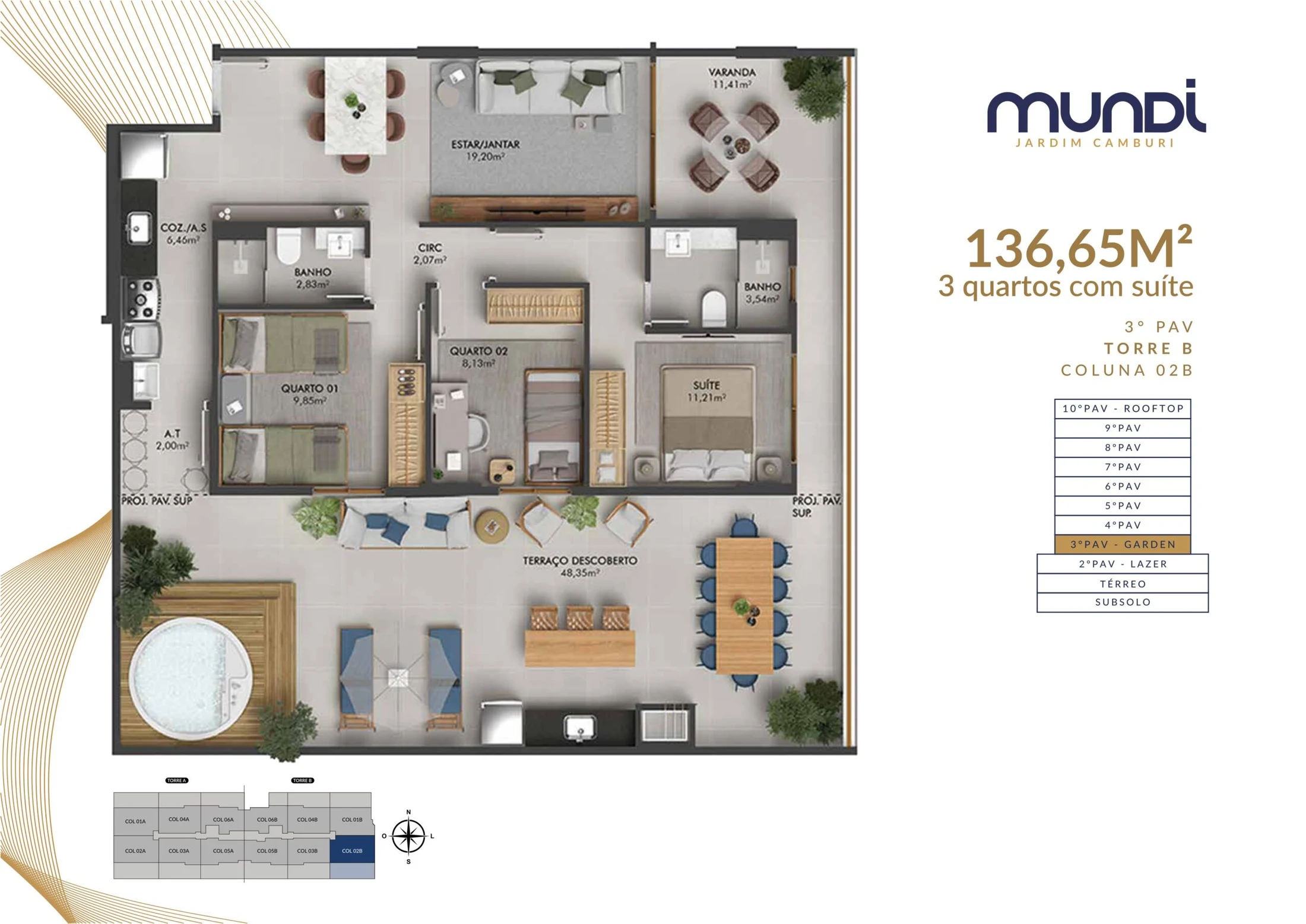 MUNDI Planta Garden Coluna 2B