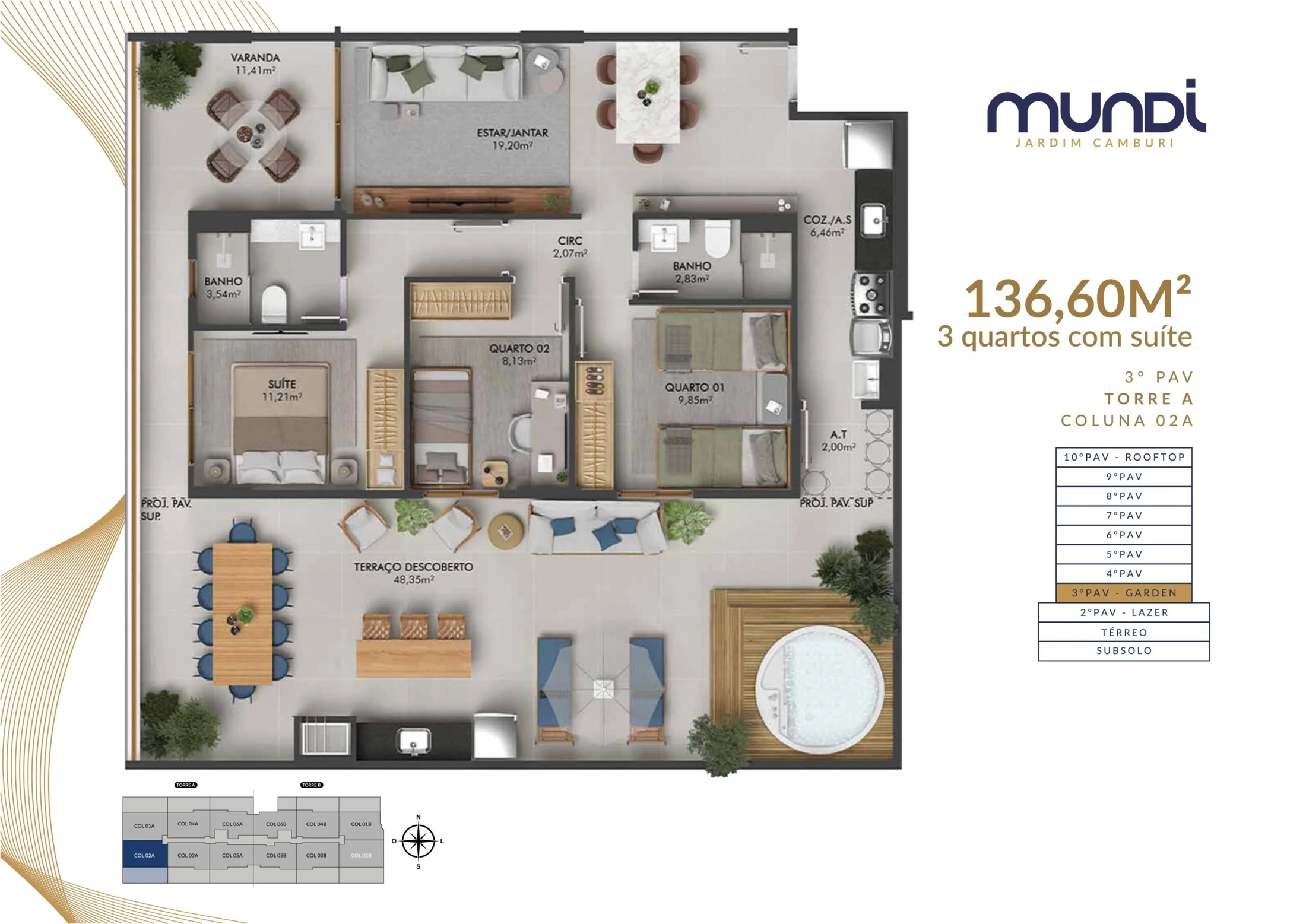 MUNDI Planta Garden Coluna 2A