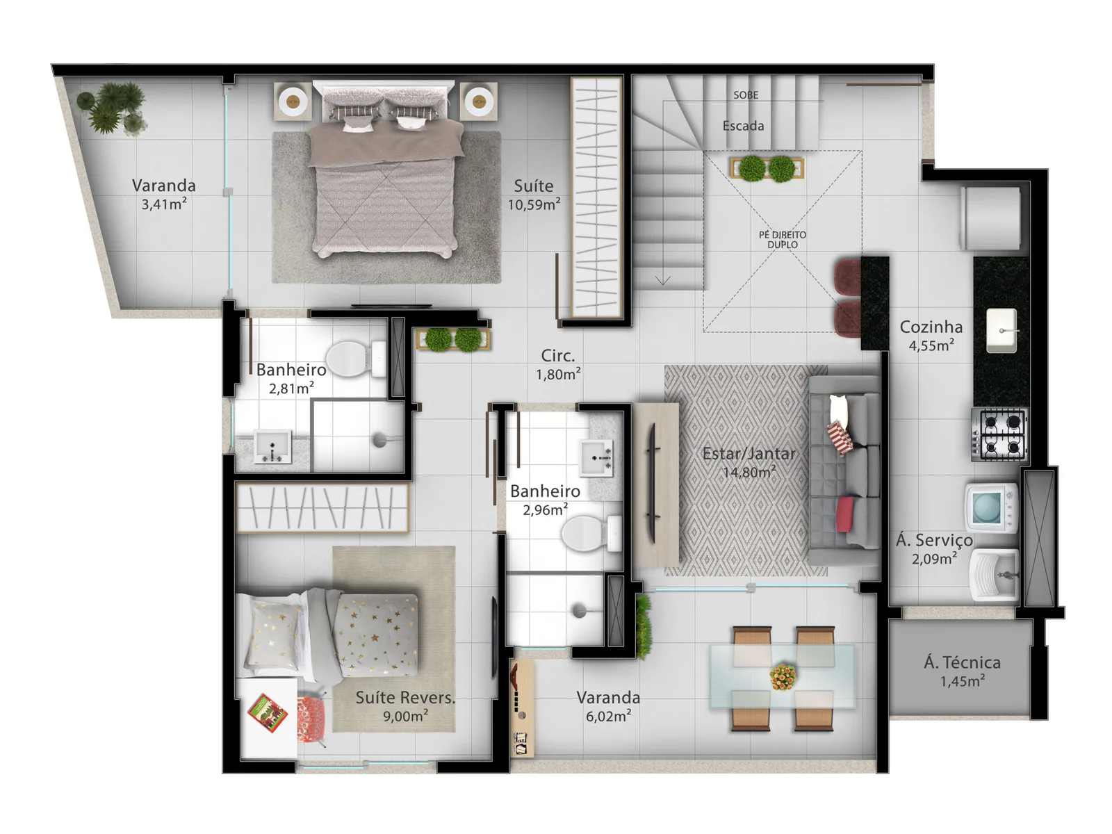 12. VilaReal_DesignCamburi_Apto_04_cobertura_duplex 20201022
