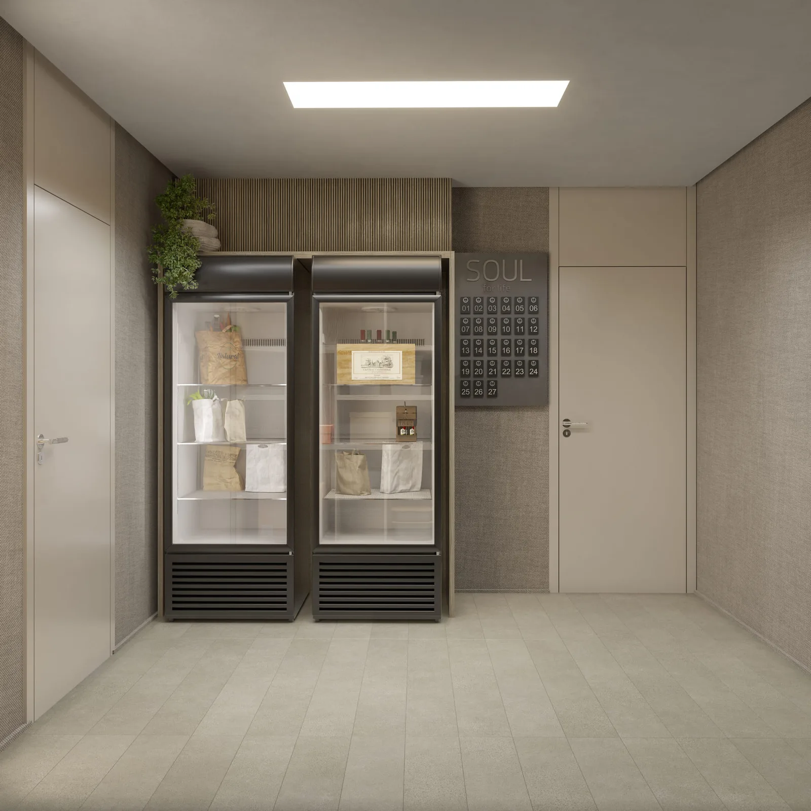 Espaço de entregas refrigerado