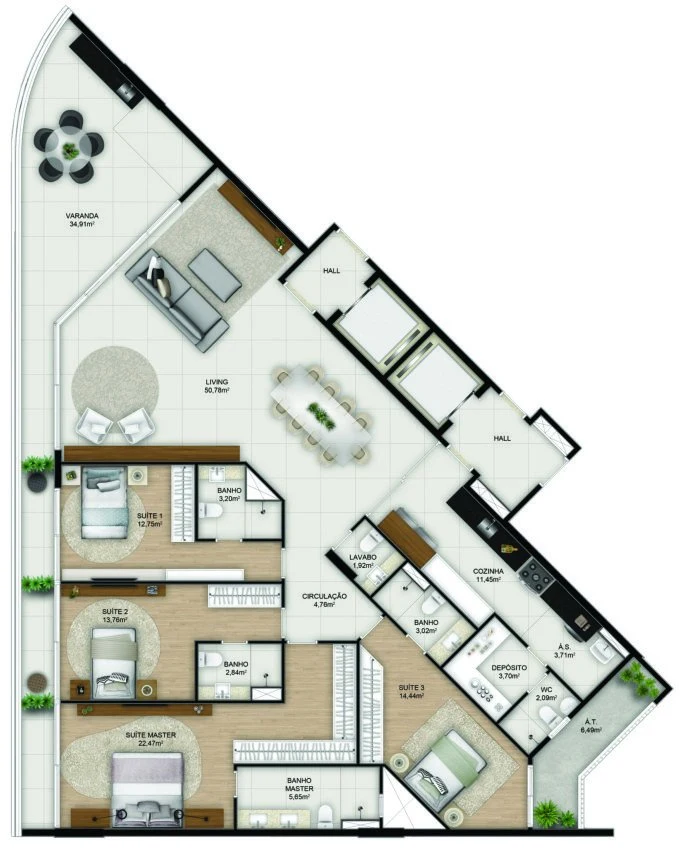 Planta Enseada 2 — Ilha Vitória Ocean Front Residences