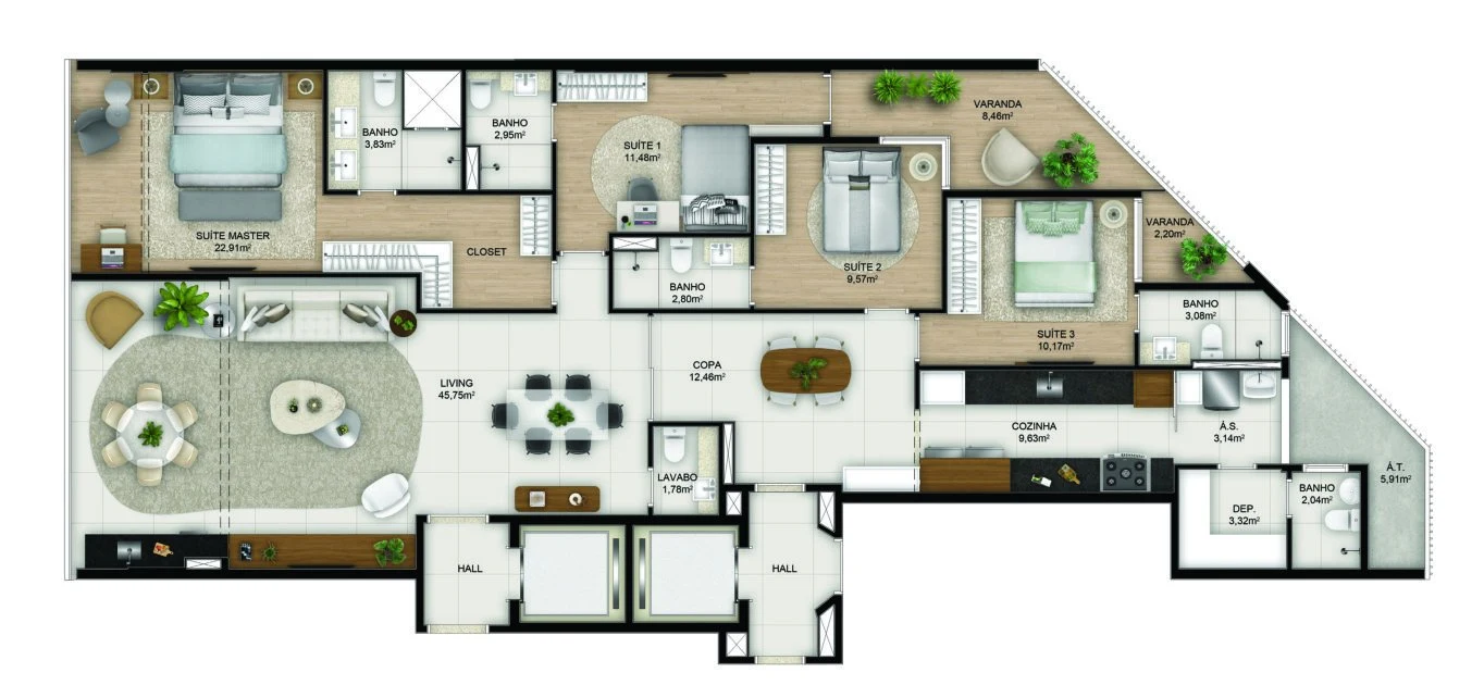 Planta Suá 2 — Ilha Vitória Ocean Front Residences