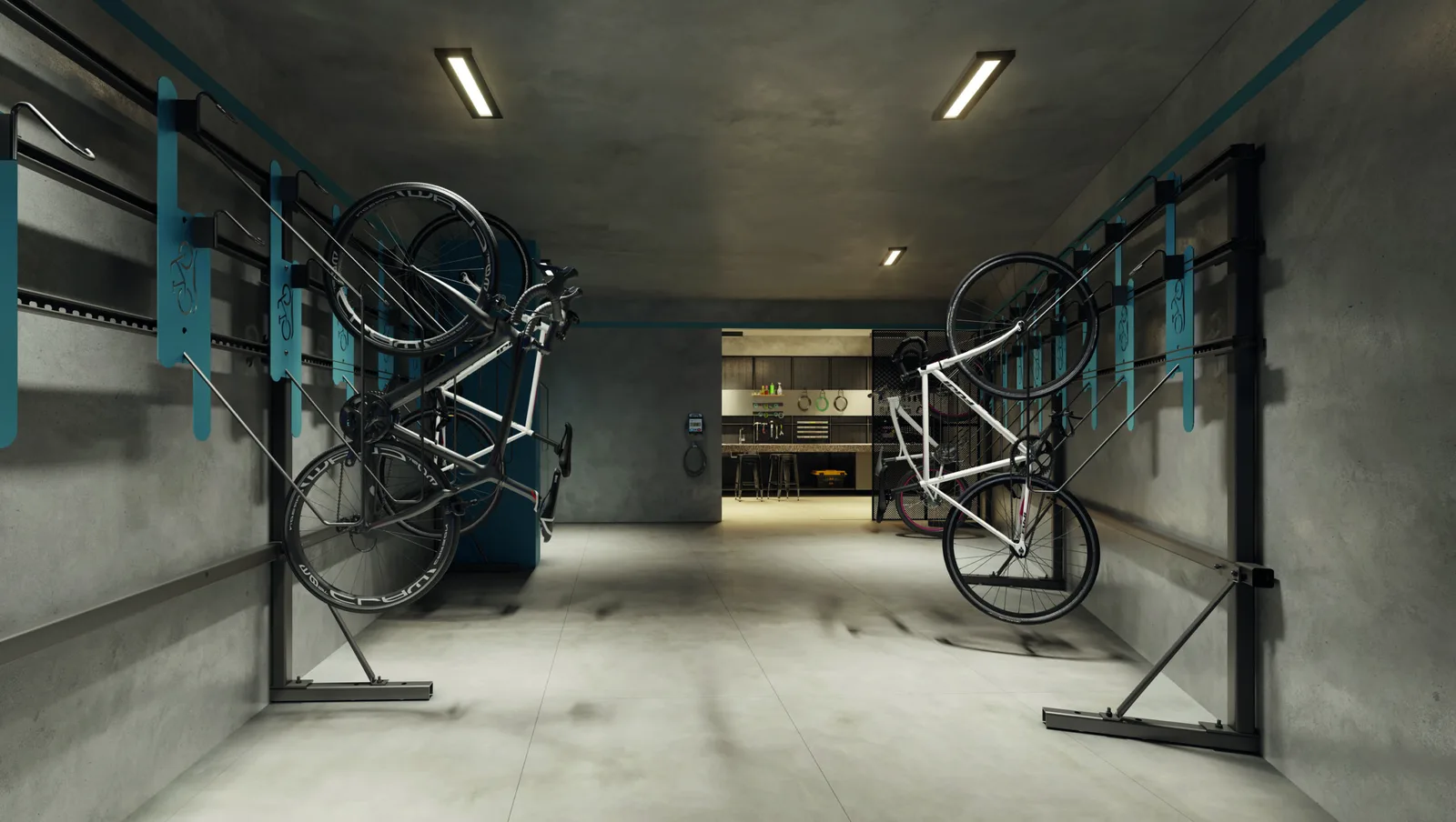 Bicicletário e bike station