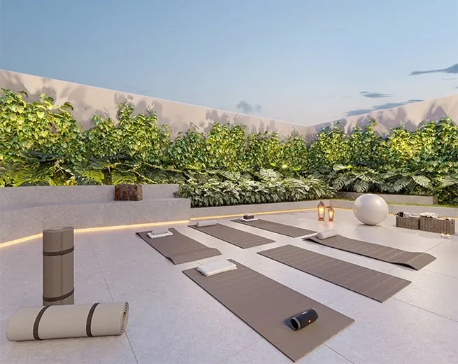 Espaço para yoga