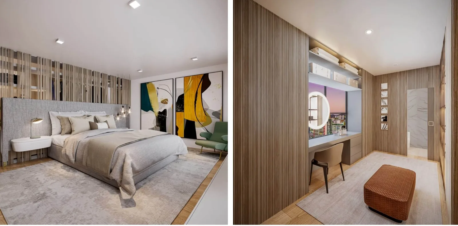 Suite ampliada e closet