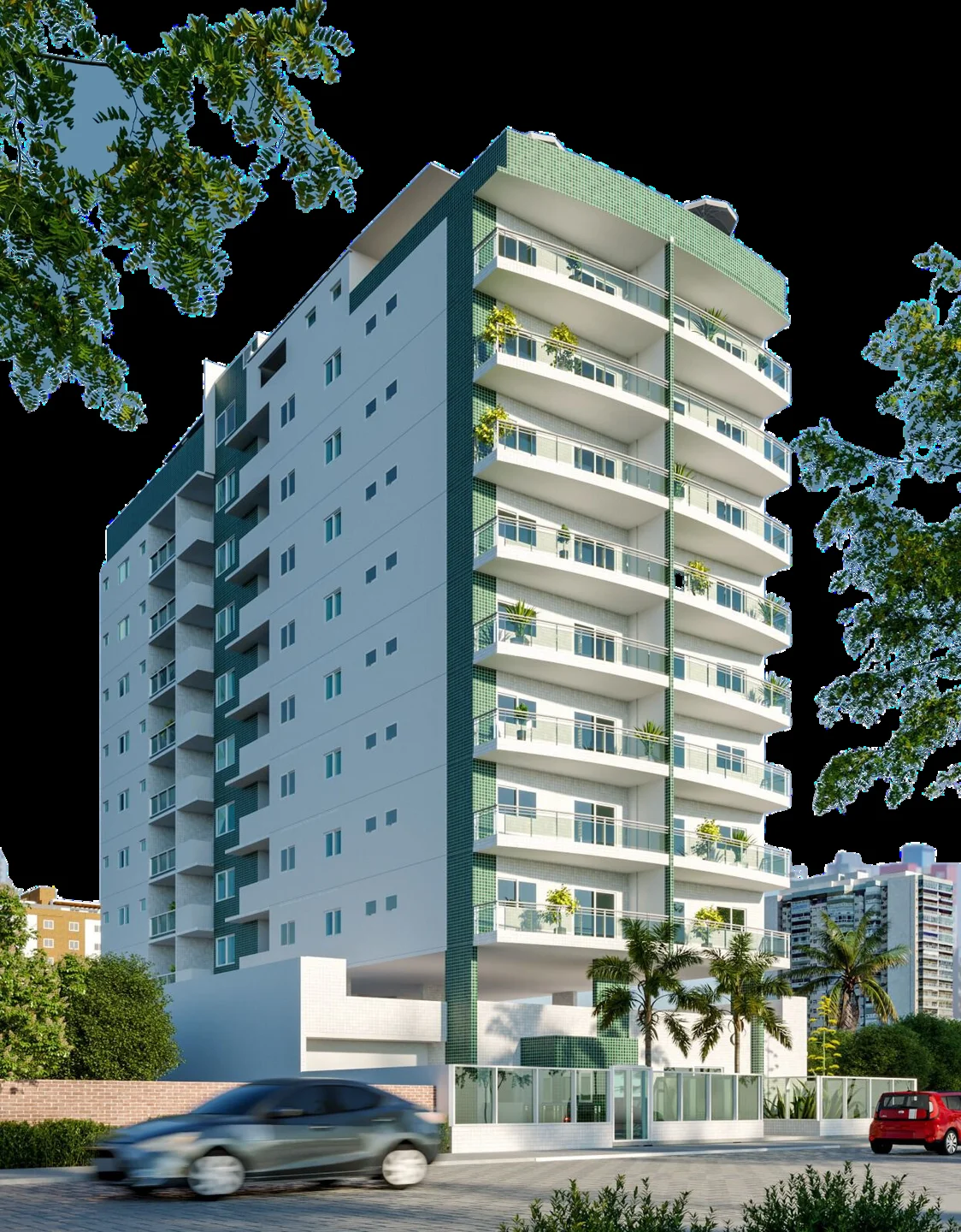 Fachada noturna