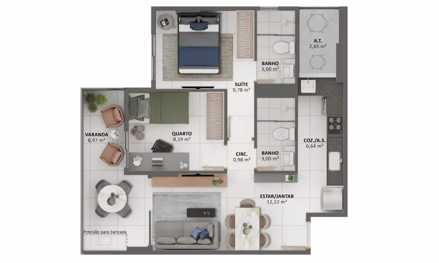 Apartamento tipo 1