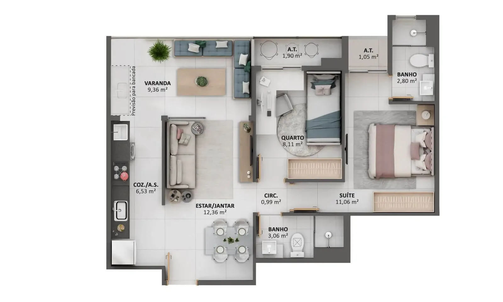 Apartamento tipo 9