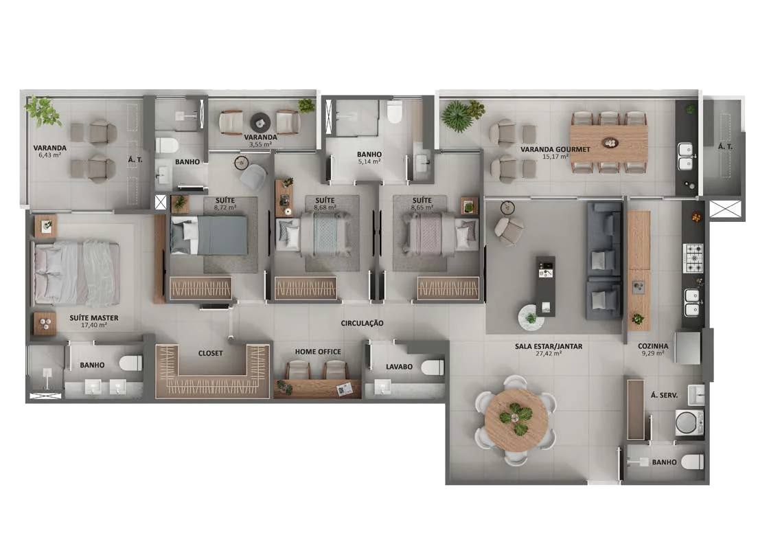 Planta do apartamento