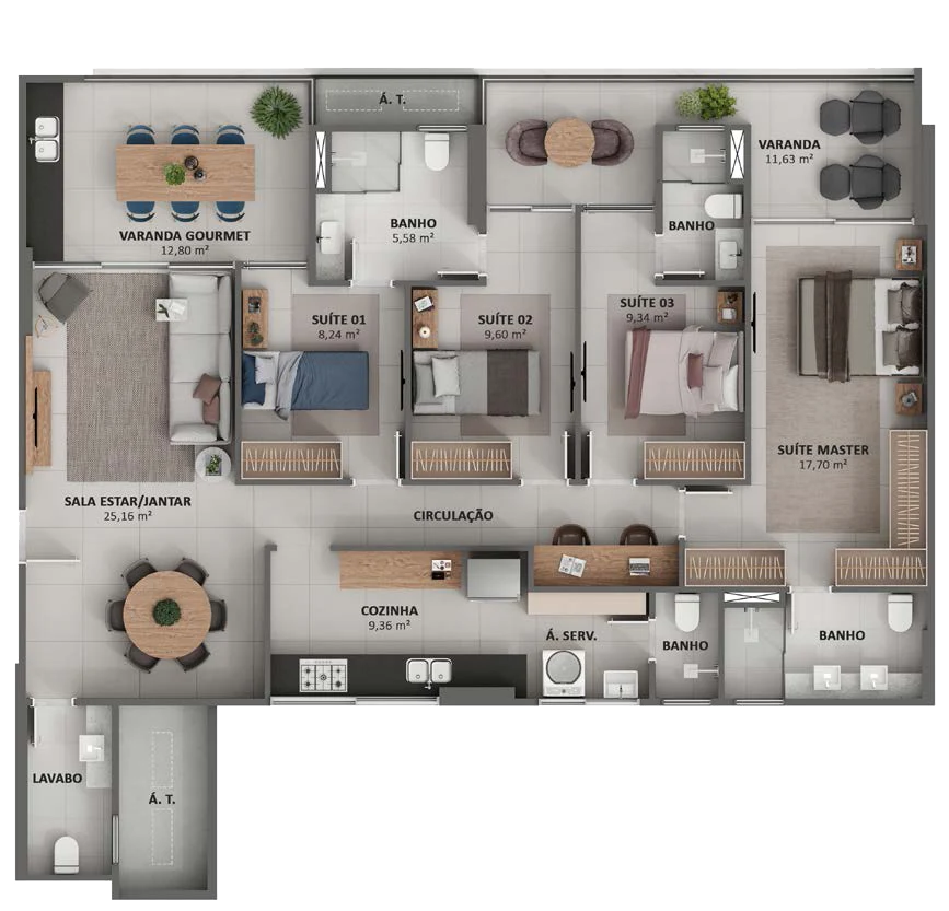 Planta do apartamento