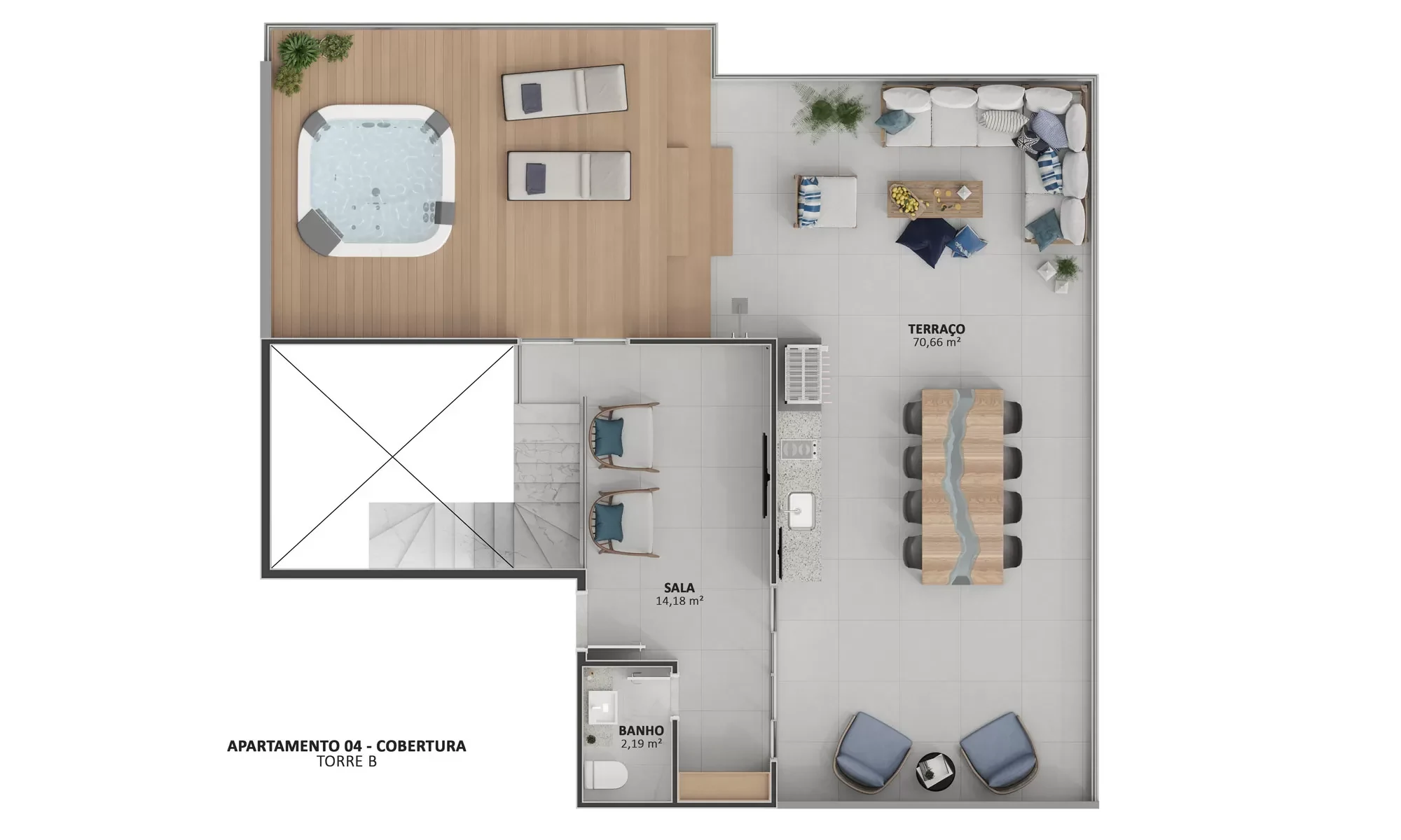 15 PH APTO04 2 ANDAR TORRE B PAV DUPLEX T1