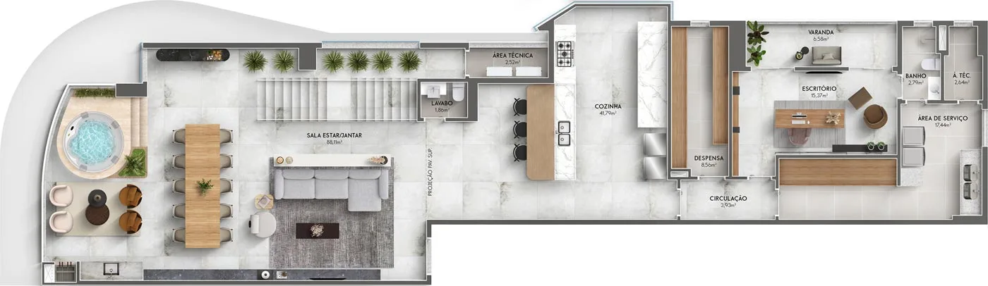 Grand Soleil Apartamento Duplex Inferior