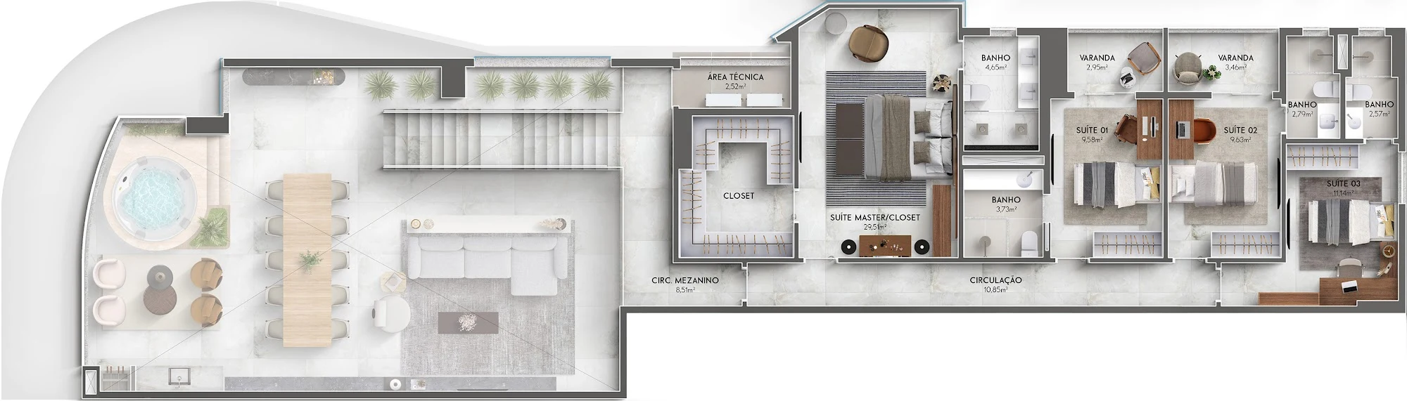 Grand Soleil - Apartamento Duplex Superior