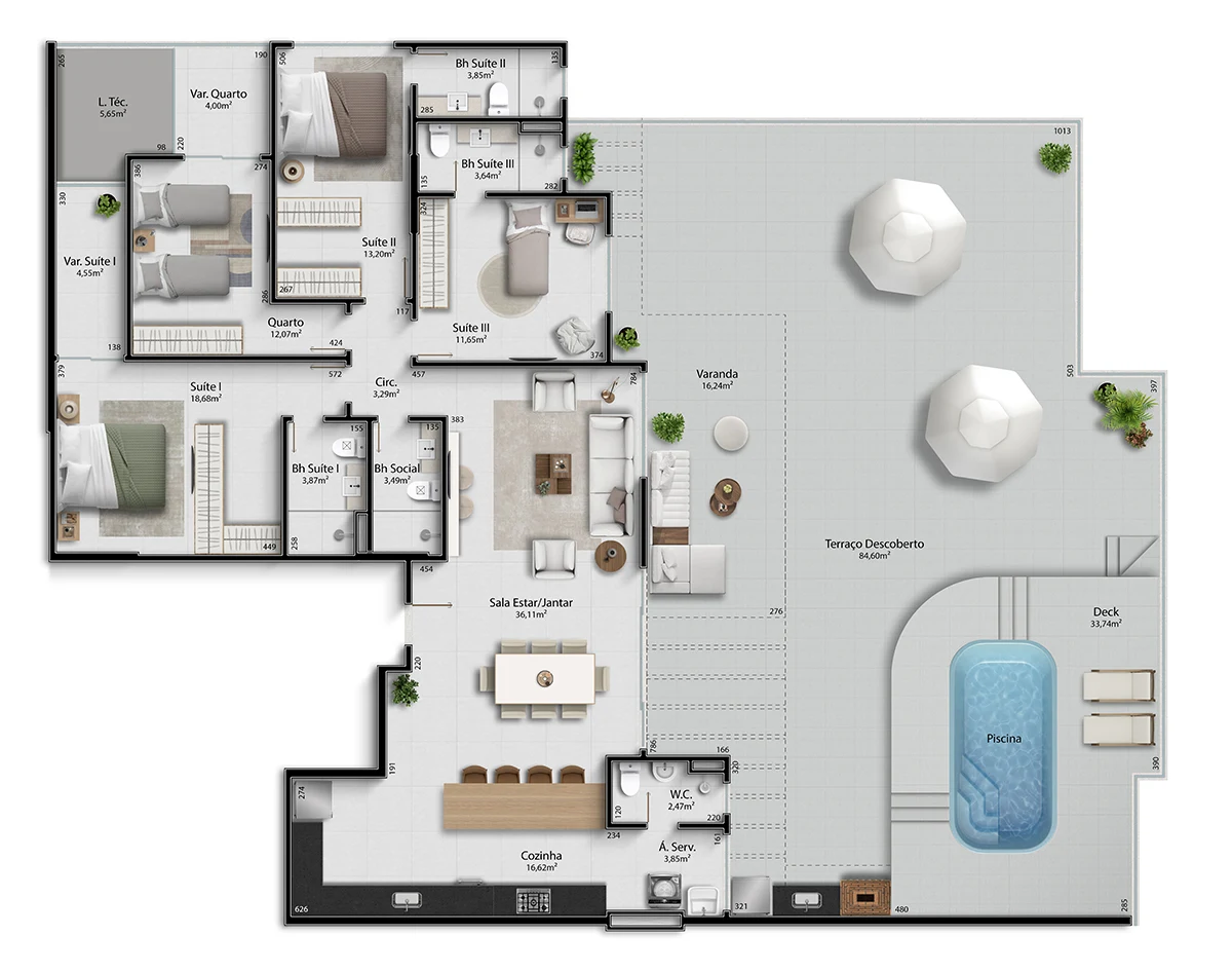 Cobertura Linear 1 - 319,81m²
